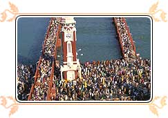 Crowds at Kumbh Mela Haridwar