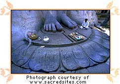 The Holy Feet of the Sri Gomatheswar statue, Sravanabelagola
