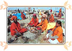 Sadhu With Meditation, Kumbh Mela 